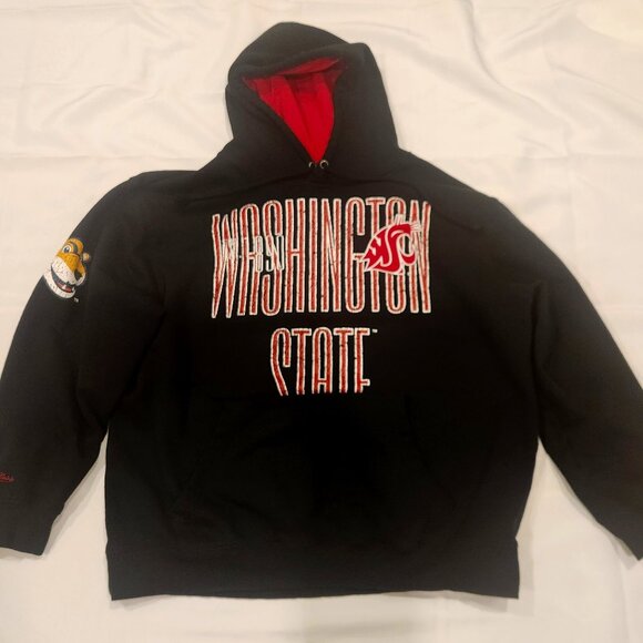 Mitchell & Ness Men's XL Washington State Cougars WSU Fleece Pullover Hoodie - Picture 1 of 4